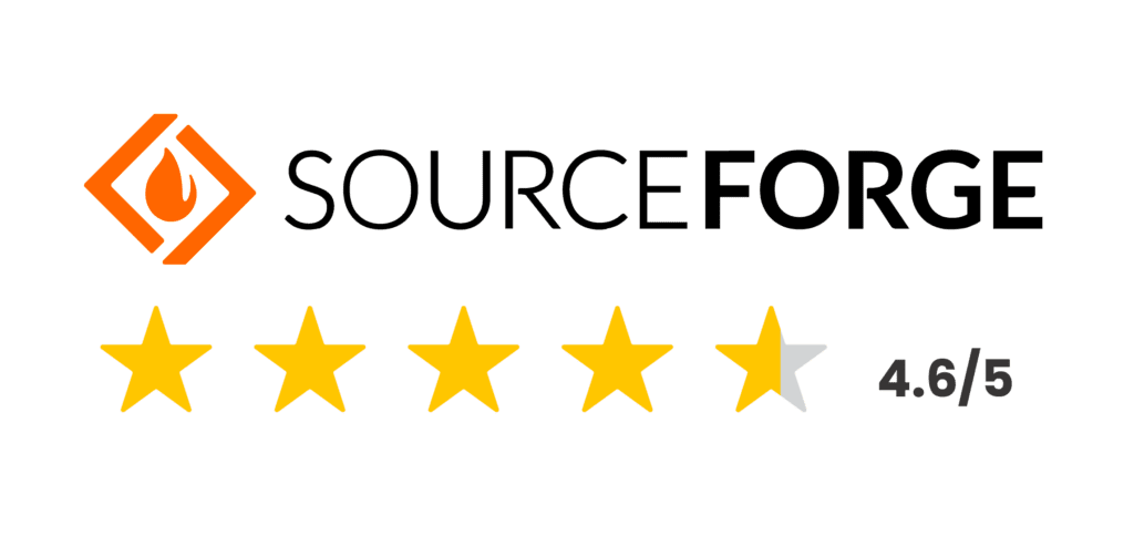 VirtualPBX SourceForge rating 4.6 out of 5